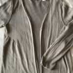 gilet long kaki femme