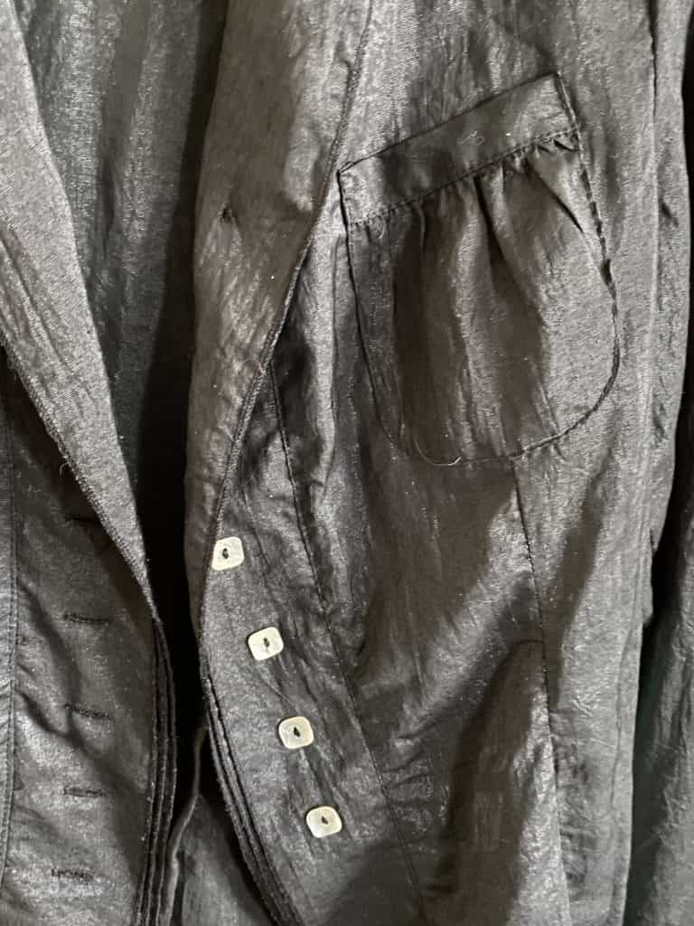 veste chemise noire transparente