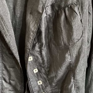 veste chemise noire transparente