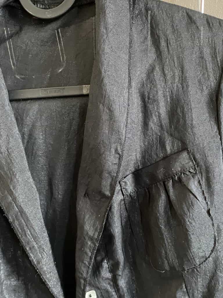 veste chemise noire transparente