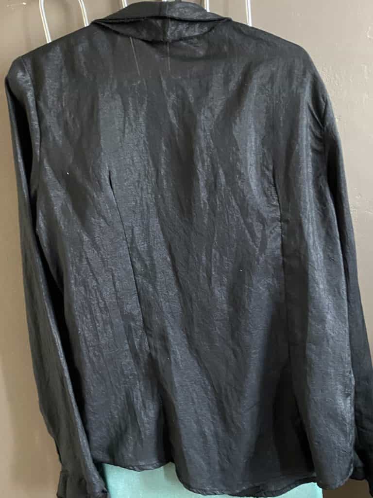 veste chemise noire transparente