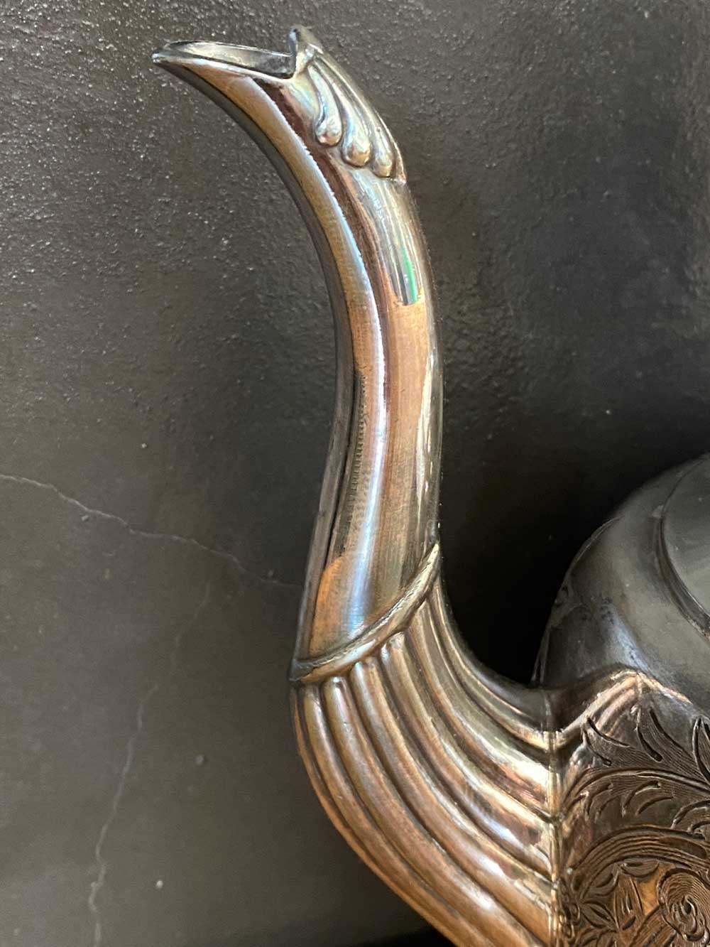 verseuse Armand Frenais métal argenté Art nouveau