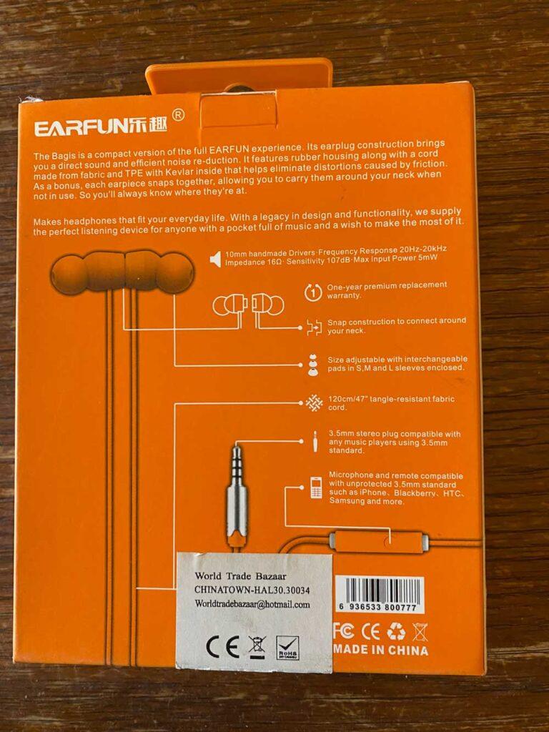 Écouteurs avec embouts interchangeables (tailles s, m et l)