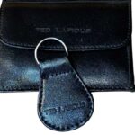 porte monnaie cuir noir Ted Lapidus