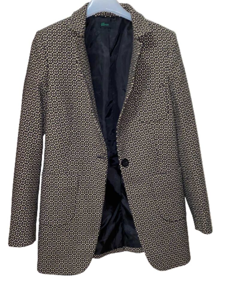 veste blazer Benetton à motifs
