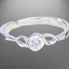 bague en argent ajustable
