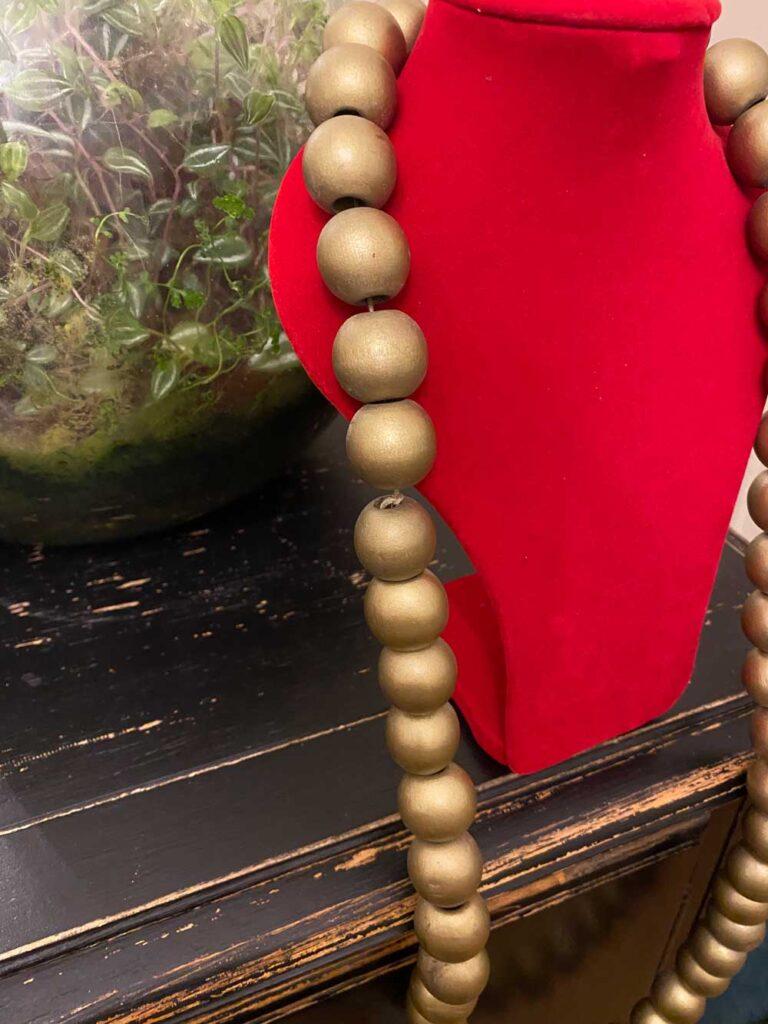 collier à grosses perles or