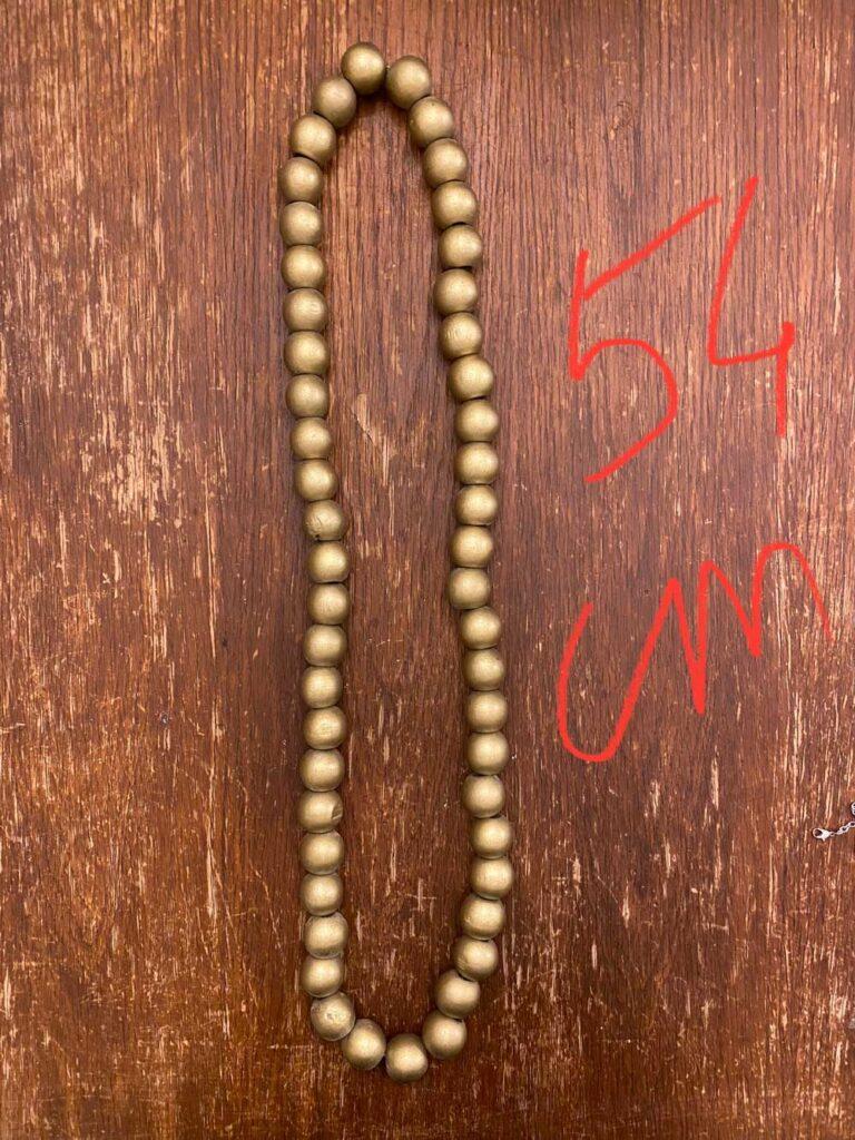 collier à grosses perles or