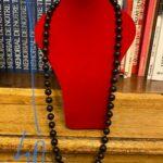 collier de perles noires long