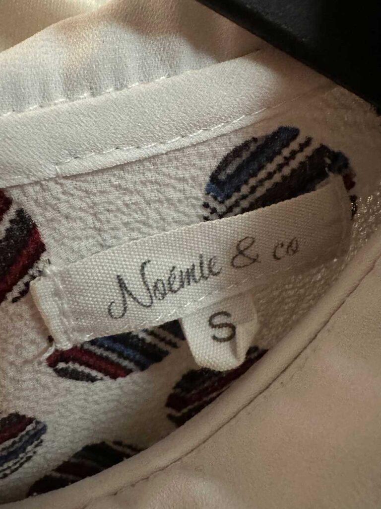 blouse blanche à motifs t.36