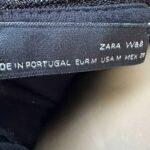 top noir Zara manches transparentes taille M