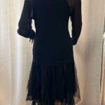 top noir Zara manches transparentes taille M