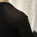 top noir Zara manches transparentes taille M
