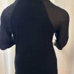 top noir Zara manches transparentes taille M