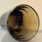 service en verre de Biot brun coupe et verres