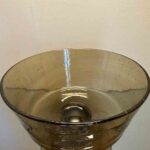 service en verre de Biot brun coupe et verres