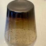 service en verre de Biot brun coupe et verres