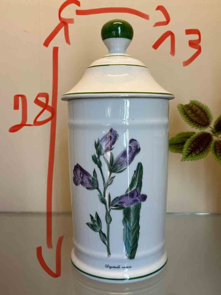 Pot pharmacie porcelaine de Limoges la tisaniere decor