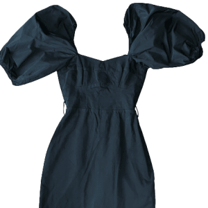 Robe Noire Zara épaules bouffantes taille 34 XS