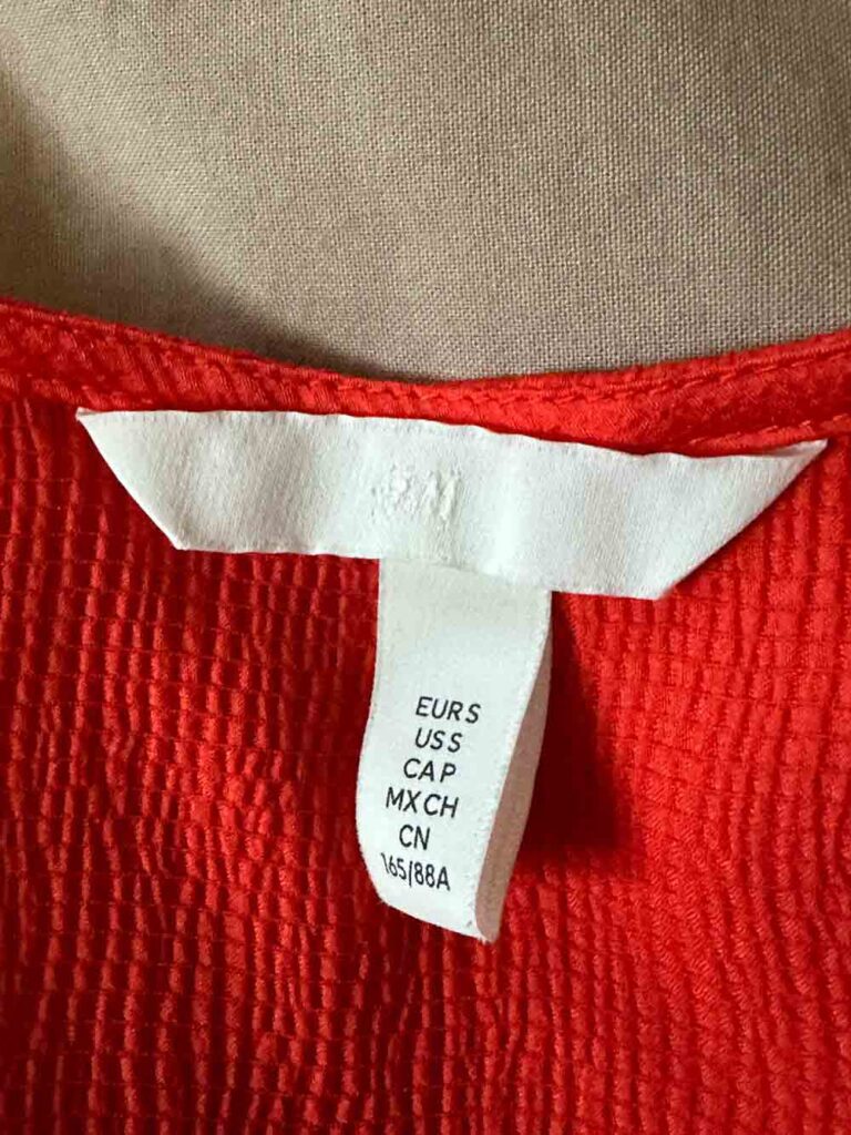 robe H&M orange tailleS