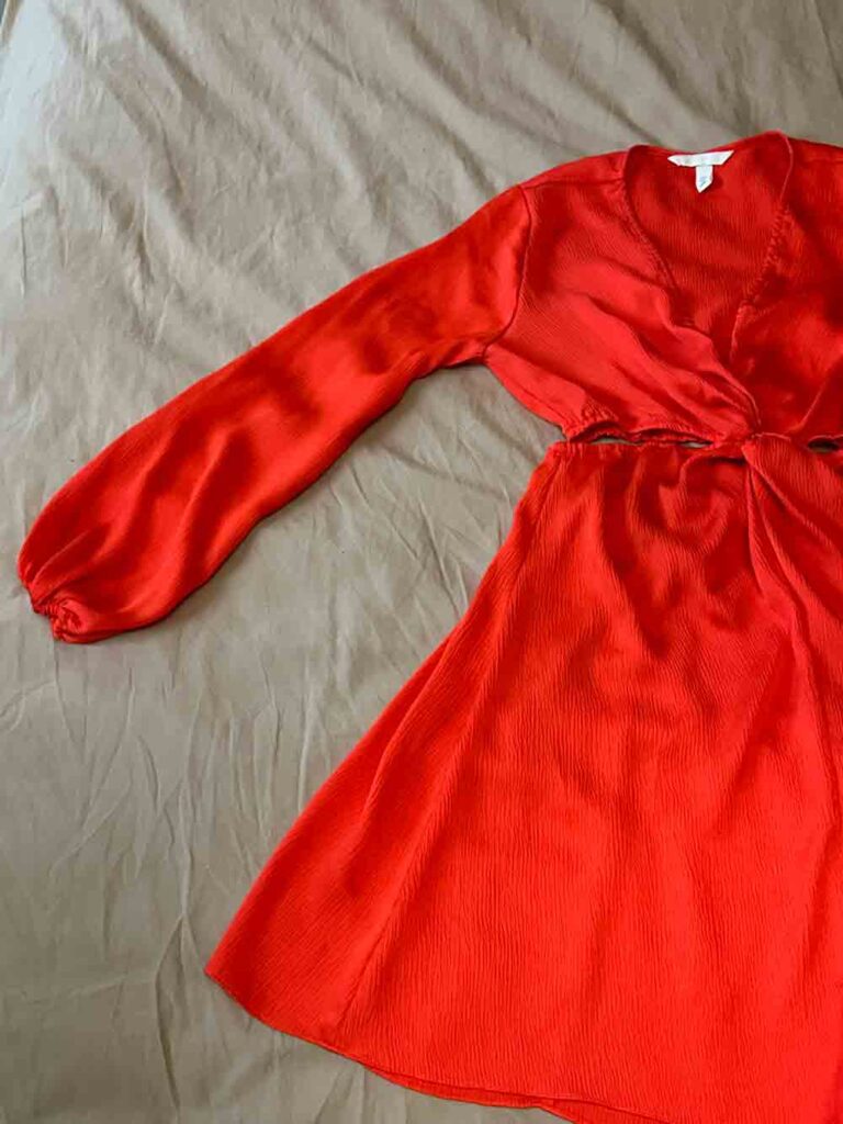robe H&M orange tailleS