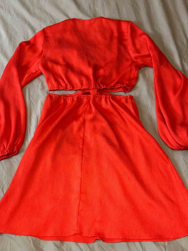 robe H&M orange tailleS