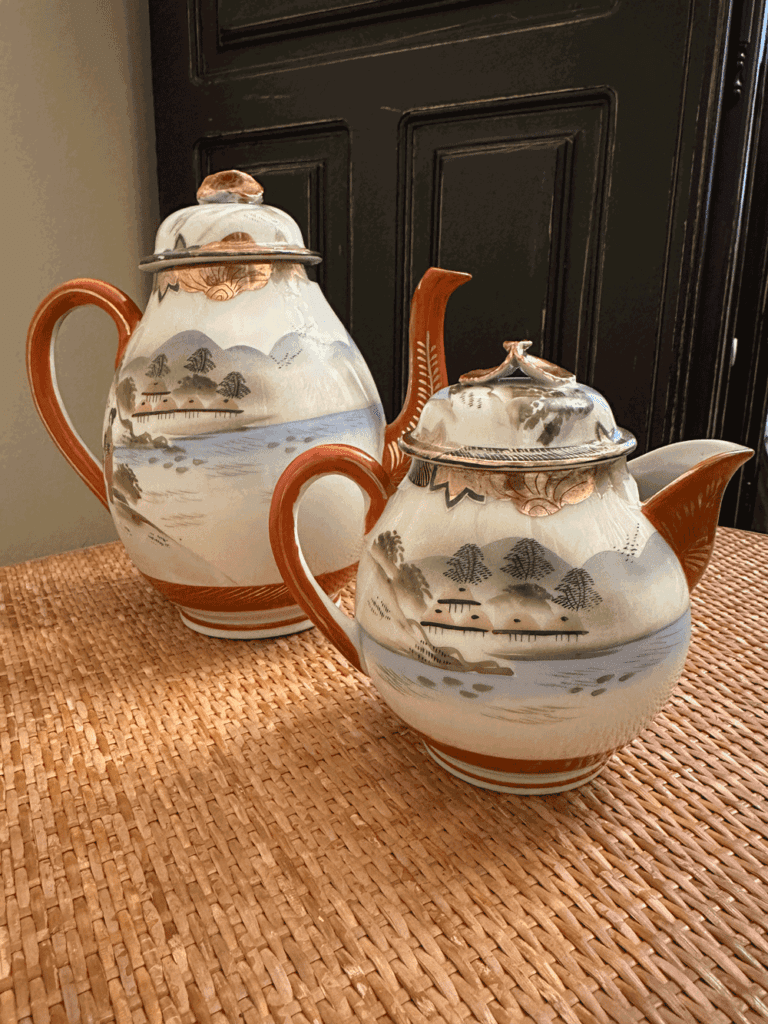 Service Thé Porcelaine Japonaise Kutani Vintage