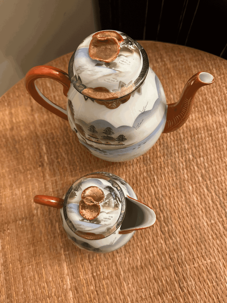 Service Thé Porcelaine Japonaise Kutani Vintage