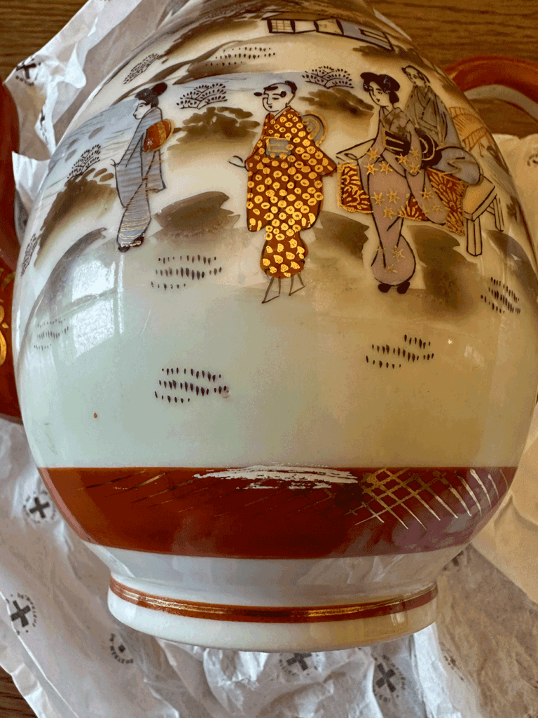 Service Thé Porcelaine Japonaise Kutani Vintage