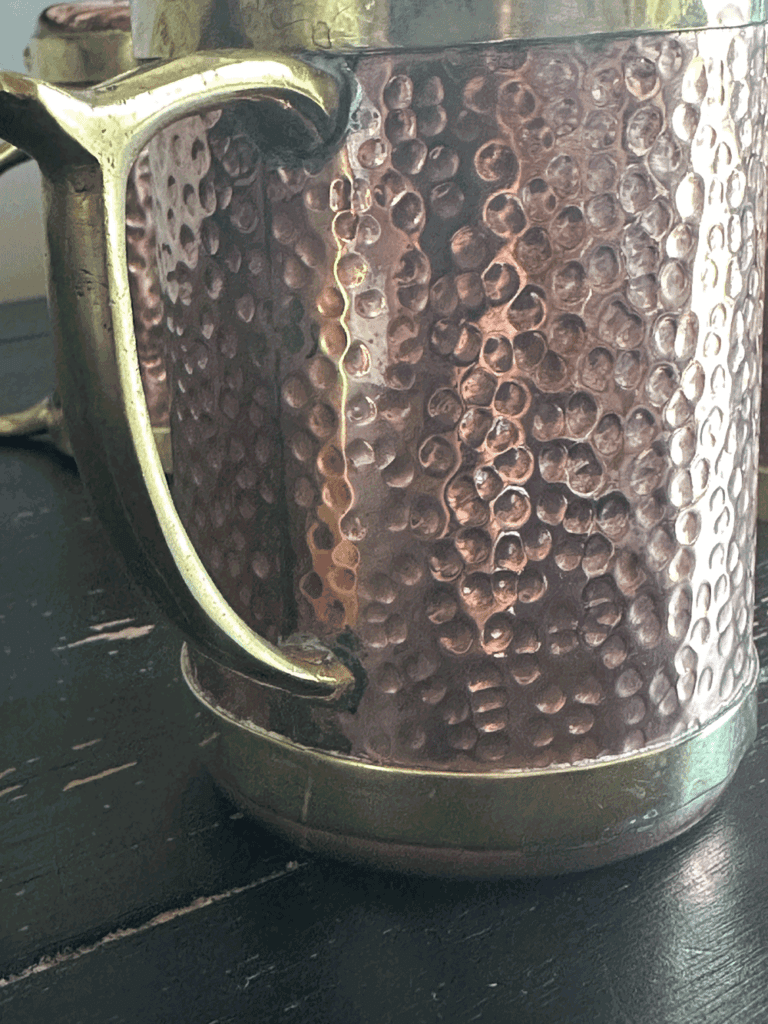 Tasses Mexicaines Cuivre et Laiton Calendrier Aztèque