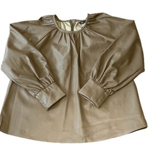 Blouse Beige Zara Simili Cuir Taille S