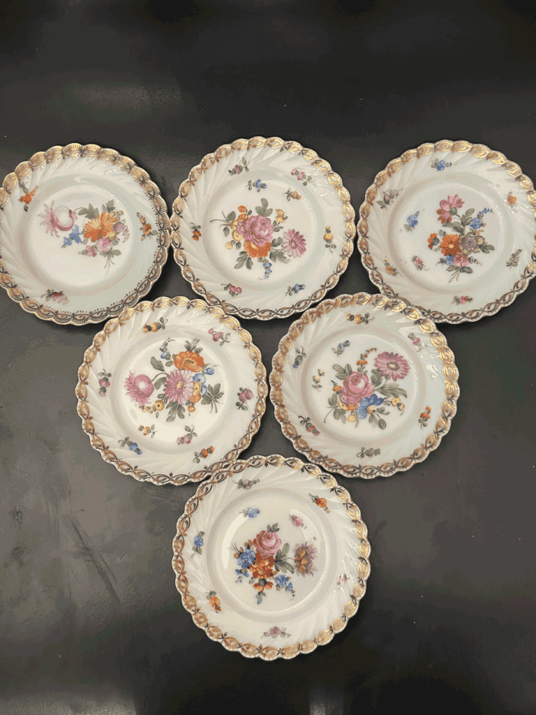 soucoupes en porcelaine de silesie Allemagne Pologne 1900