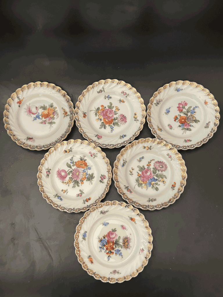 soucoupes en porcelaine de silesie Allemagne Pologne 1900