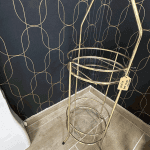 Sellette en métal dorée ronde