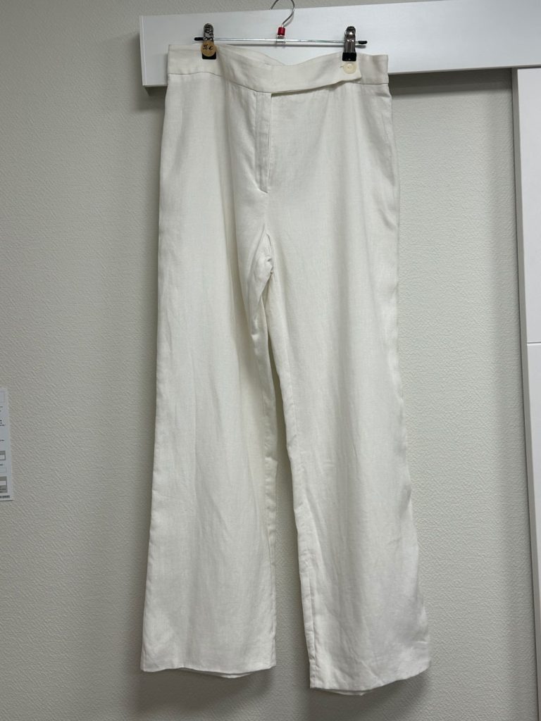 Pantalon blanc lin galeande