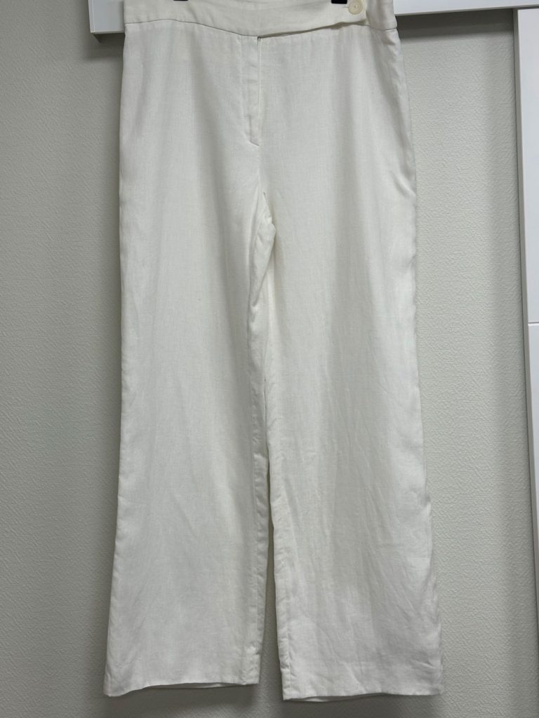 Pantalon blanc lin galeande