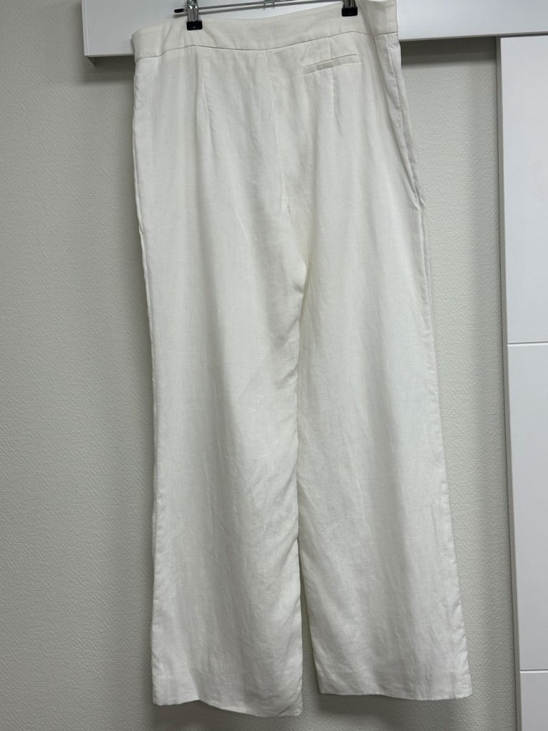 Pantalon blanc lin galeande