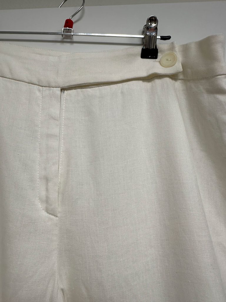 Pantalon blanc lin galeande