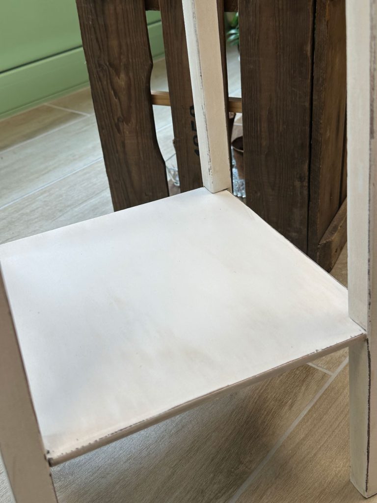 sellette blanche effet usé