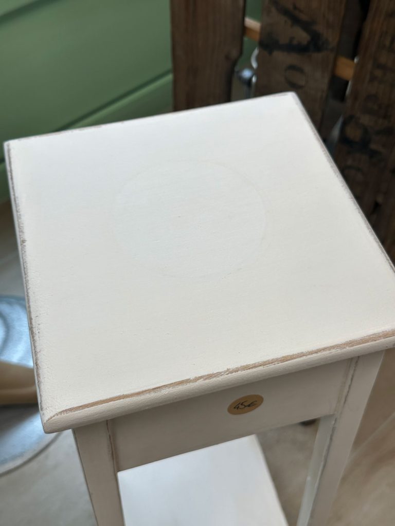 sellette blanche effet usé