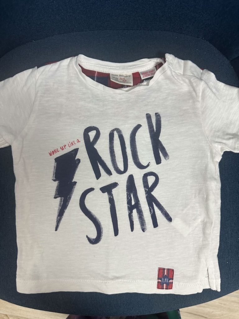 T-shirt zara bébé garçon 3 mois rock star