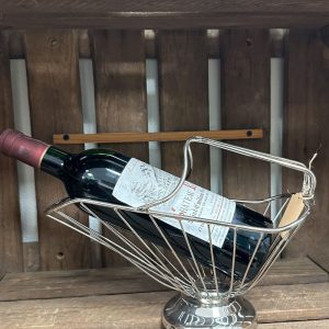 porte bouteille métal argenté