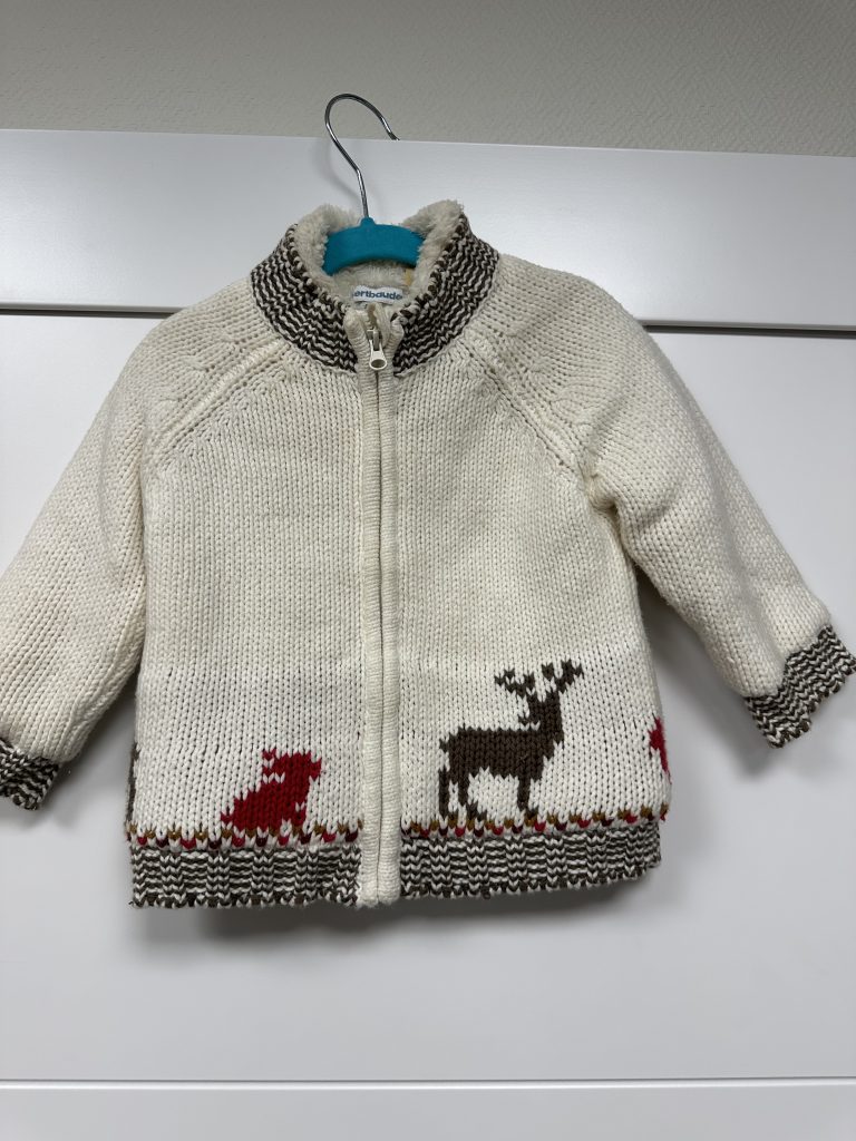 Gilet en moumoute fille Vert Baudet 2 ans