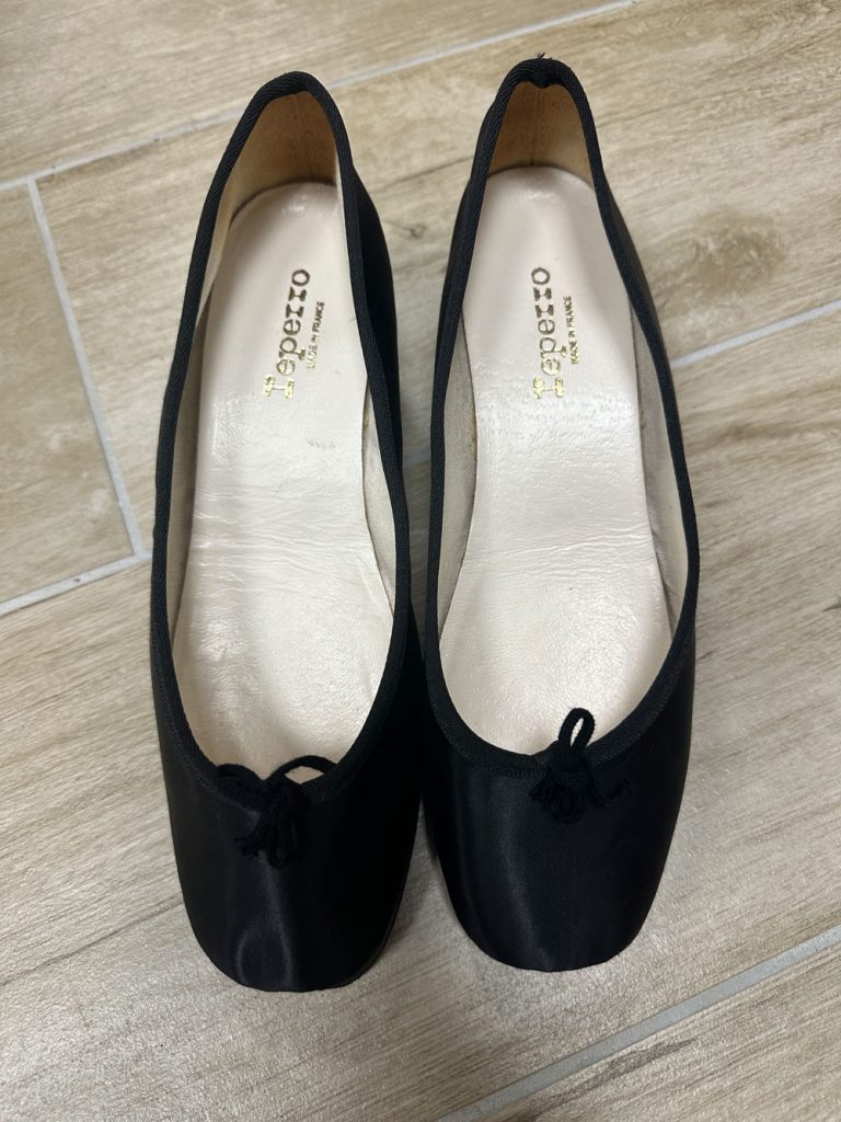 ballerines Repetto satin noir