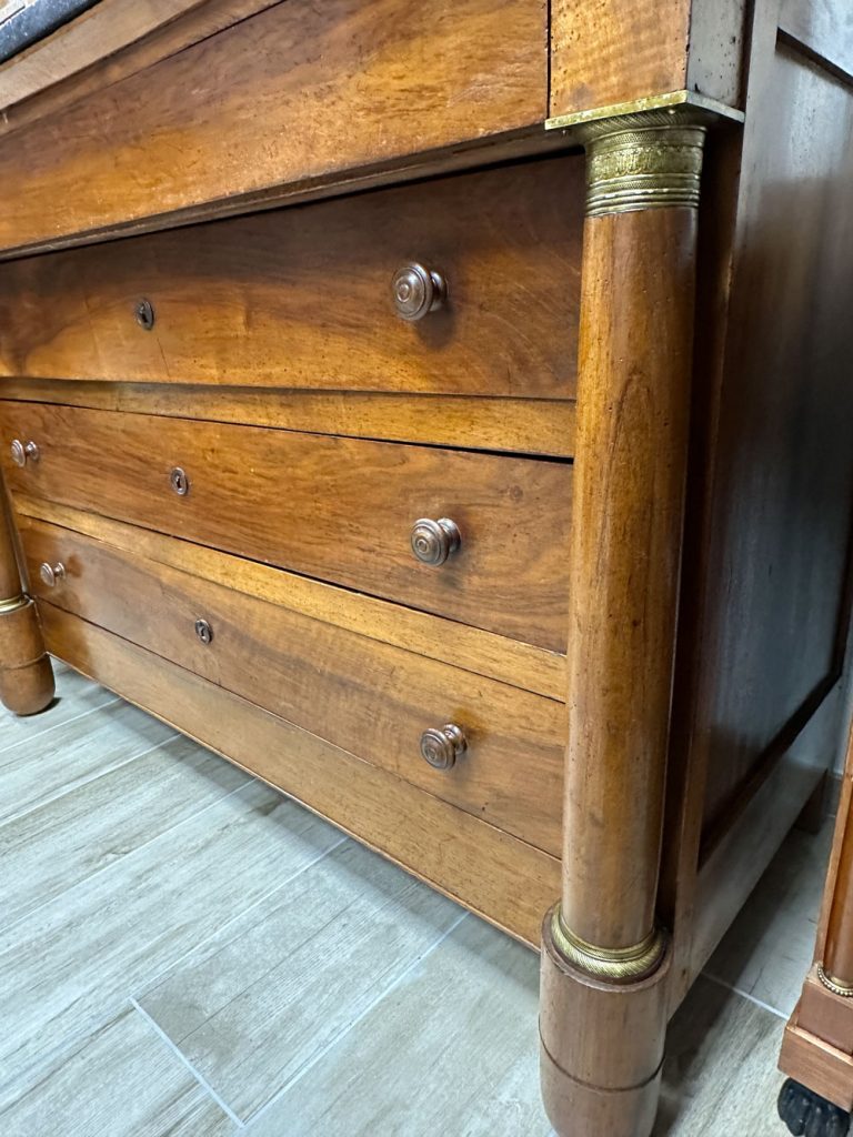 commode empire dessus marbre noir début 19ème