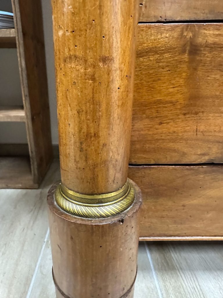 commode empire dessus marbre noir début 19ème