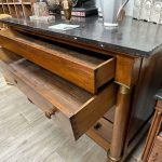 commode empire dessus marbre noir début 19ème