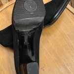 escarpins vintage en daim noirs Yves Saint Laurent