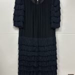 Robe noire franges années 30