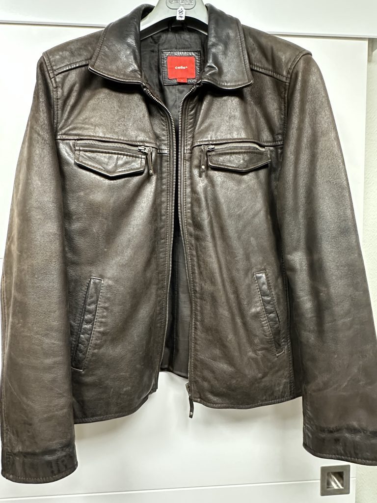 veste cuir de buffle marron celio XL